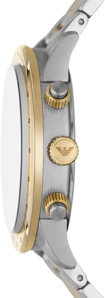 Emporio Armani Chronograph Men's Watch 43mm - AR11521 (Silver & Gold Tachymeter) 2