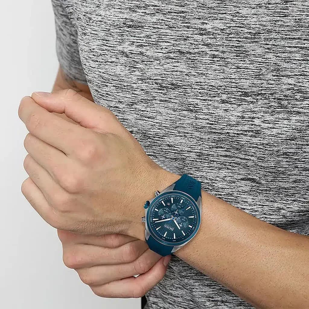 Hugo Boss Men's Watch 46mm - 1513856 (Blue) 9