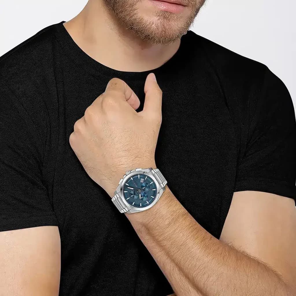 Hugo Boss Men's Watch 46mm - 1513884 (Silver) 5