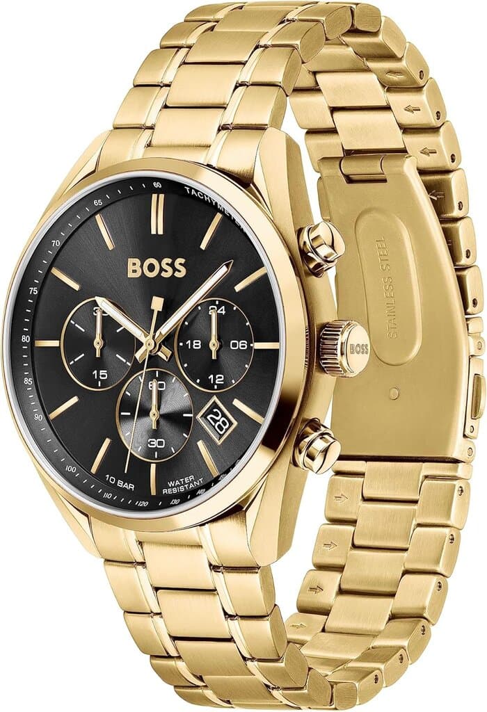 HUGO BOSS Chronograph Men's Watch 44mm - 1513848 (Gold) 2