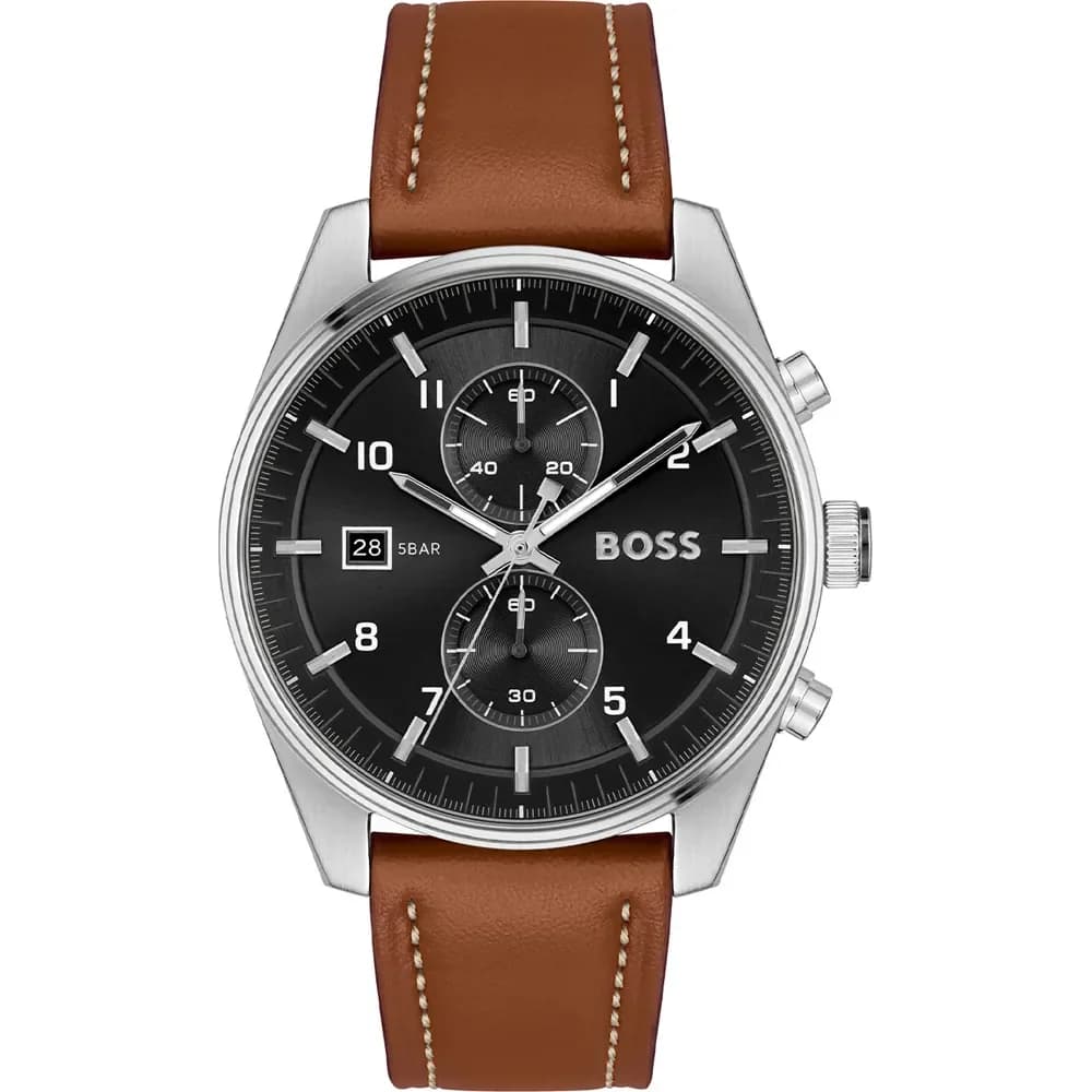 HUGO BOSS Chronograph Men's Watch 44mm - 1514161 (Brown) 1
