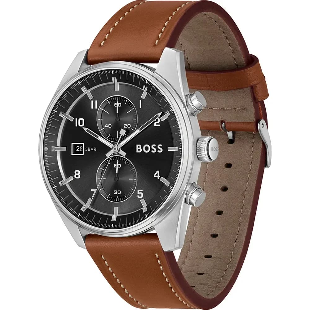 HUGO BOSS Chronograph Men's Watch 44mm - 1514161 (Brown) 2