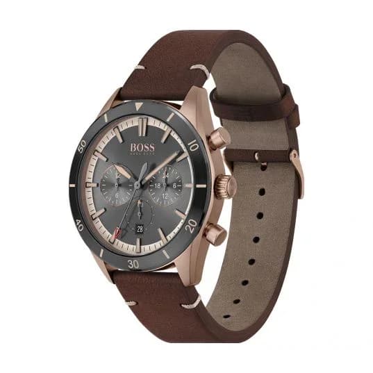HUGO BOSS Chronograph Men's Watch 44mm - 513861 (Brown) 2