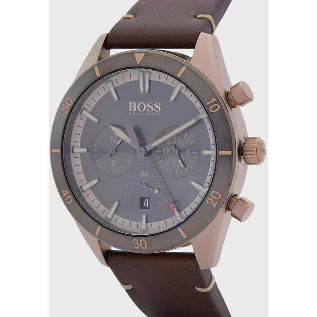 HUGO BOSS Chronograph Men's Watch 44mm - 513861 (Brown) 8
