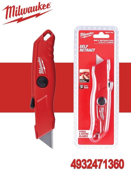 Milwaukee Self-Retracting Safety Knife - 4932471360 1