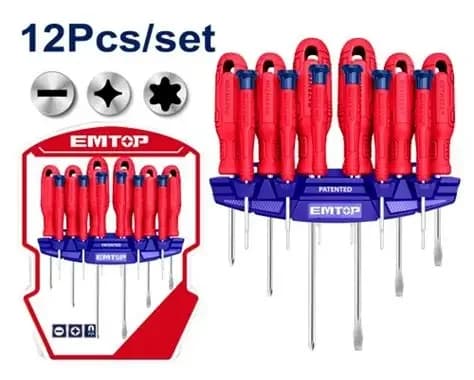 EMTOP 12pc Screwdriver & Precision Set - ESST1201 1
