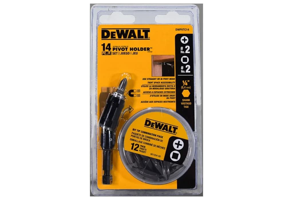 DEWALT 14pc Pivot Bit Tip Holder Set - DWPVTC14 1