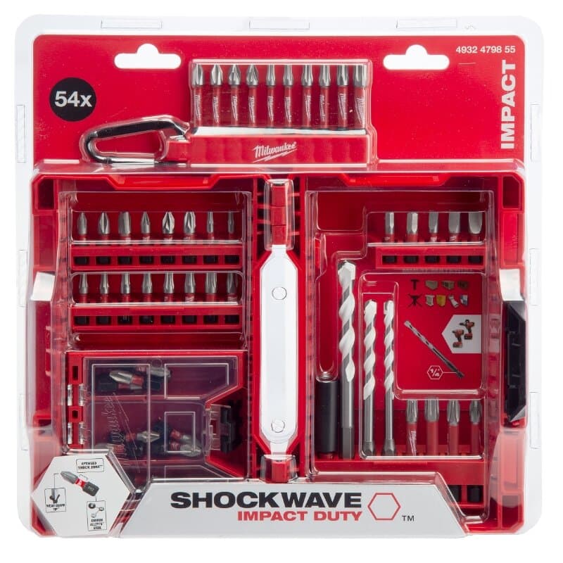 Milwaukee 54pc SHOCKWAVE Impact Duty Set - 4932479855 1