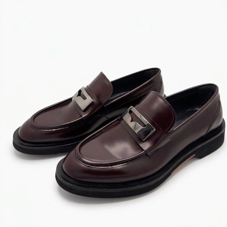 Grand Oxford Men's Leather Shoes - Dark Brown (45) 1