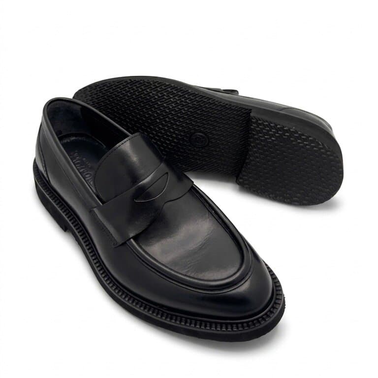 Grand Oxford Men's Leather Shoes - Black (45) 3