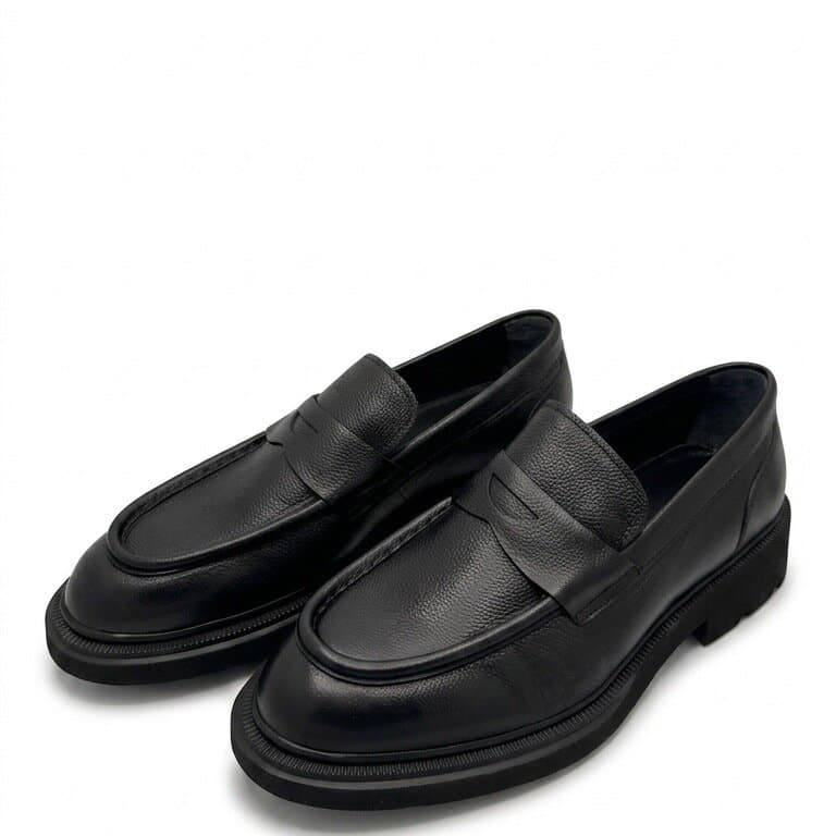 Grand Oxford Men's Leather Shoes - Black (45) 1
