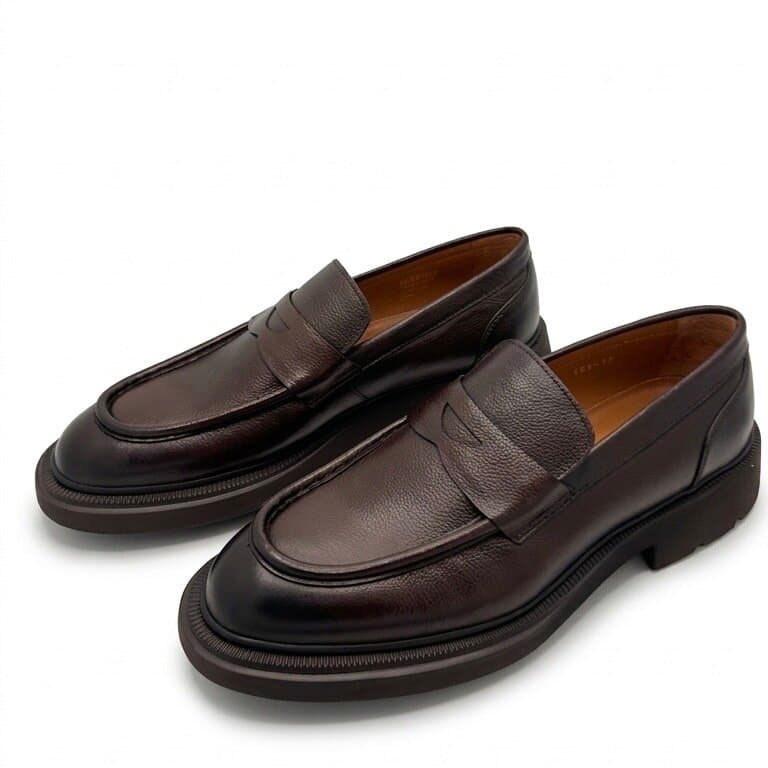 Grand Oxford Men's Leather Shoes - Dark Brown (45) 1