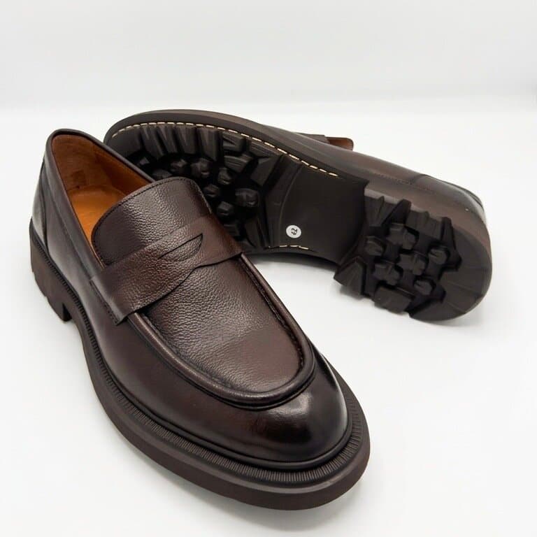Grand Oxford Men's Leather Shoes - Dark Brown (45) 3