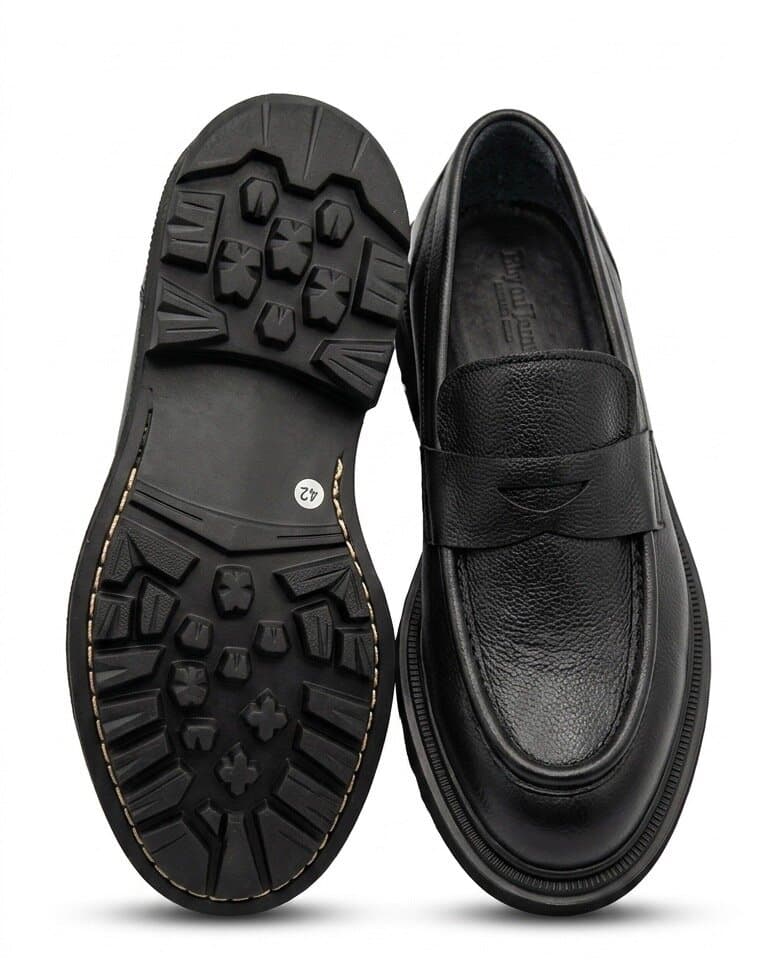 Grand Oxford Men's Leather Shoes - Black (45) 3