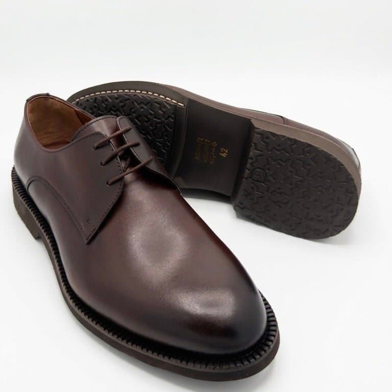 Grand Oxford Men's Leather Shoes - Dark Brown (45) 3
