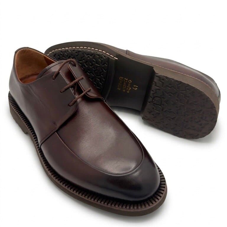 Grand Oxford Men's Leather Shoes - Dark Brown (45) 3