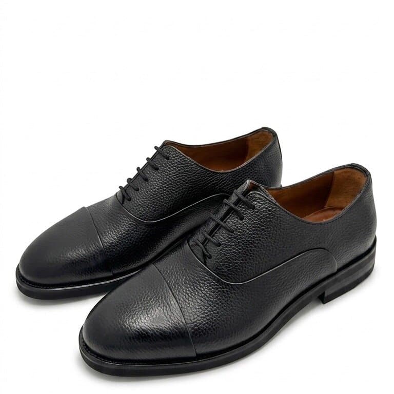 Grand Oxford Men's Leather Shoes - Black (45) 1
