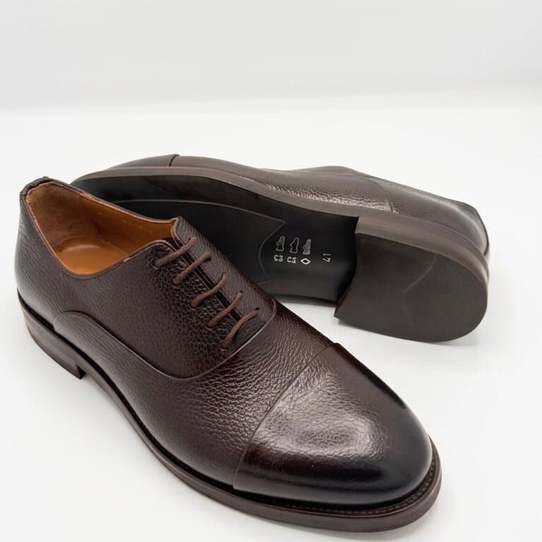 Grand Oxford Men's Leather Shoes - Dark Brown (45) 3