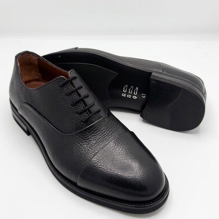 Grand Oxford Men's Leather Shoes - Black (45) 3