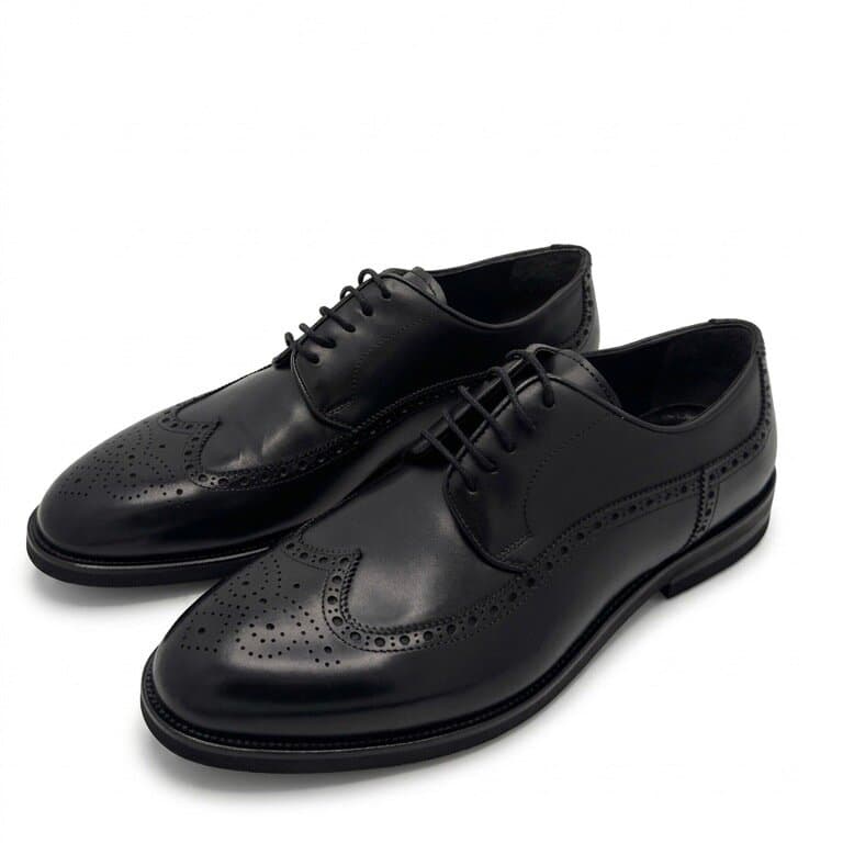 Grand Oxford Men's Leather Shoes - Black (45) 1