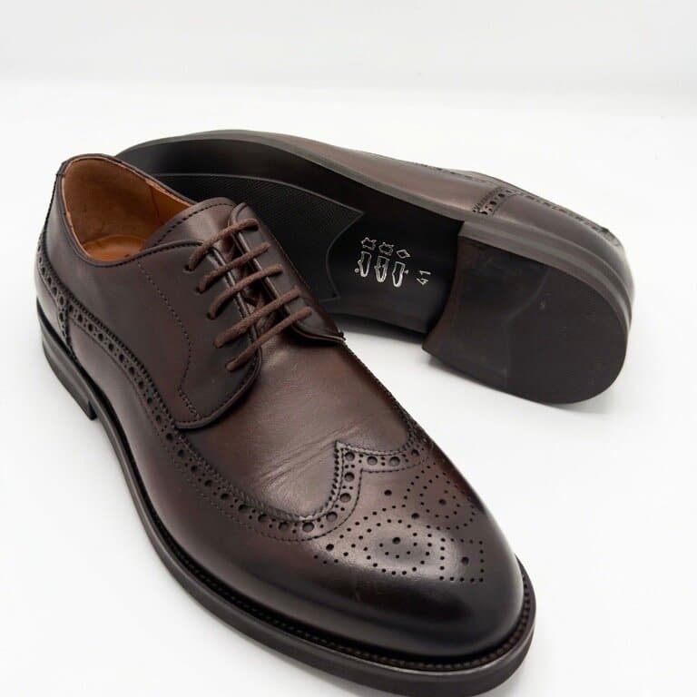 Grand Oxford Men's Leather Shoes - Dark Brown (45) 3