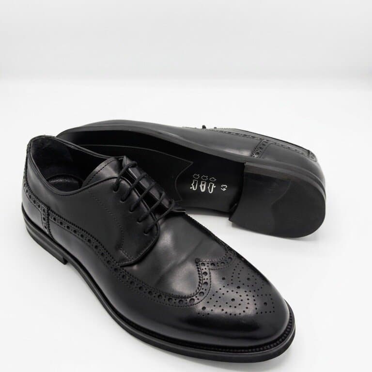 Grand Oxford Men's Leather Shoes - Black (45) 3