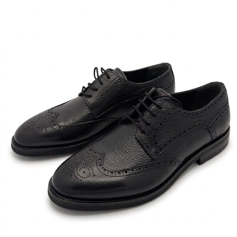 Grand Oxford Men's Leather Shoes - Black (45) 1
