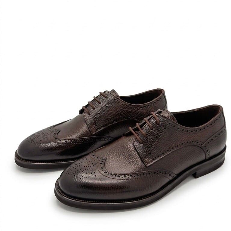 Grand Oxford Men's Leather Shoes - Dark Brown (45) 1