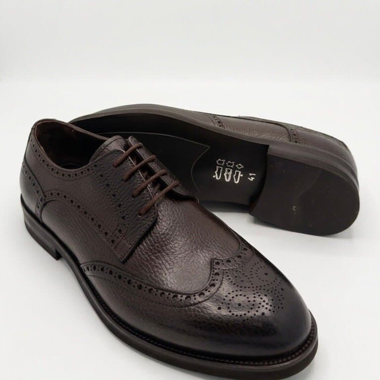 Grand Oxford Men's Leather Shoes - Dark Brown (45) 3