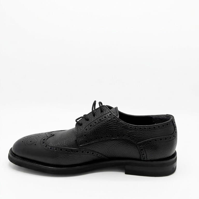 Grand Oxford Men's Leather Shoes - Black (45) 2