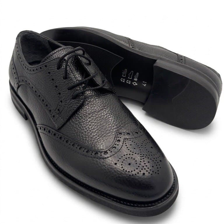 Grand Oxford Men's Leather Shoes - Black (45) 3