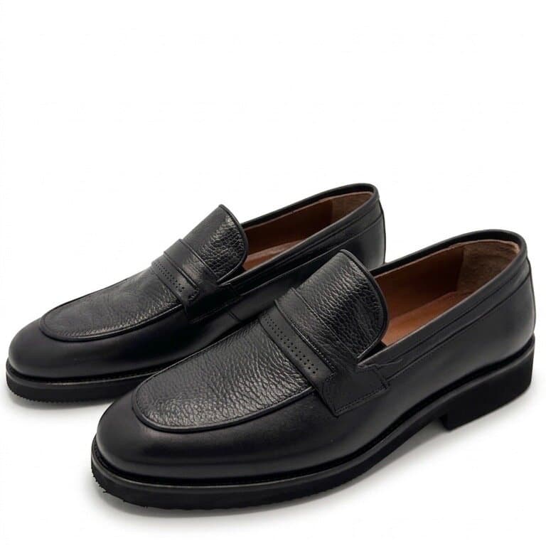 Grand Oxford Men's Leather Shoes - Black (45) 1