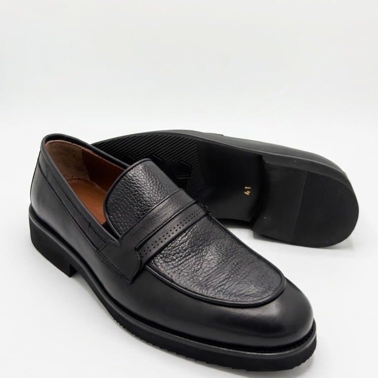 Grand Oxford Men's Leather Shoes - Black (45) 3