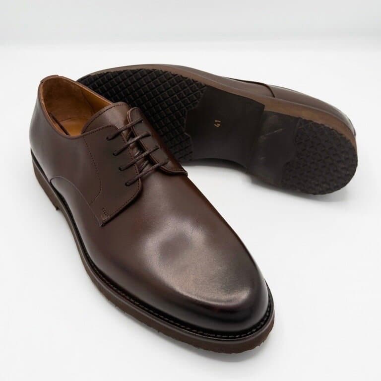 Grand Oxford Men's Leather Shoes - Dark Brown (45) 3