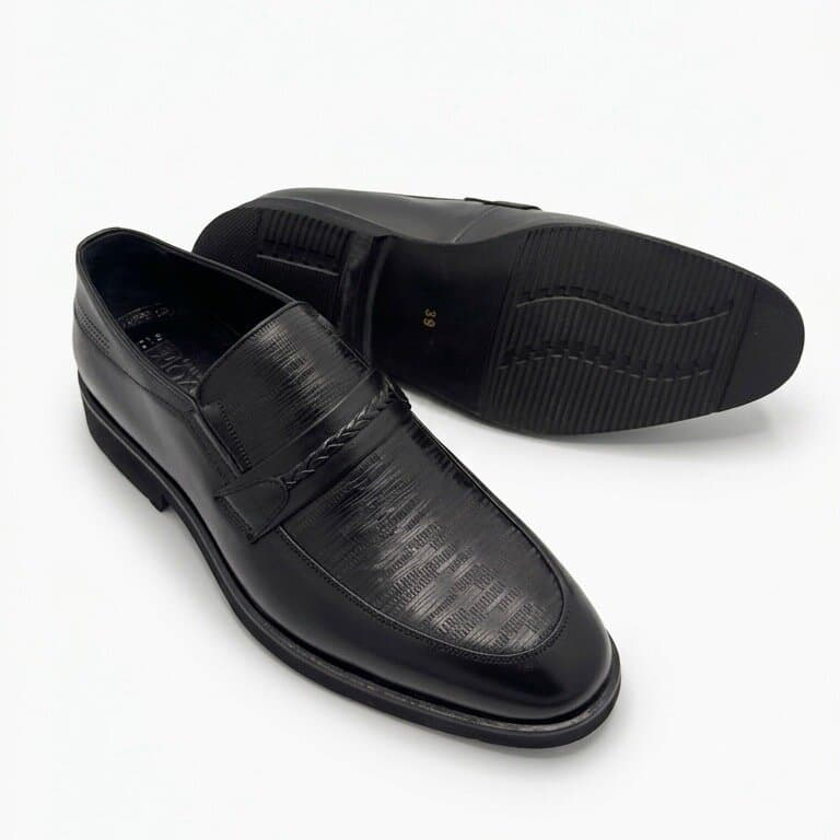 Grand Oxford Men's Leather Shoes - Black (45) 3