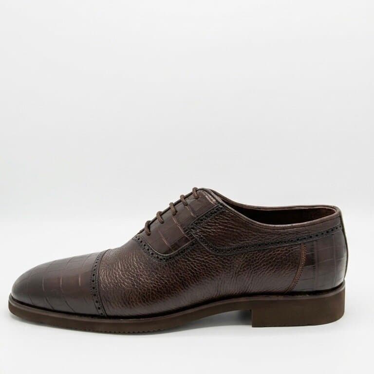 Grand Oxford Men's Leather Shoes - Dark Brown (45) 2