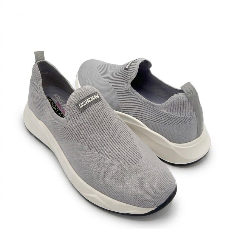 KING PAOLO Men's Suede Shoes - Light Gray (44) 3