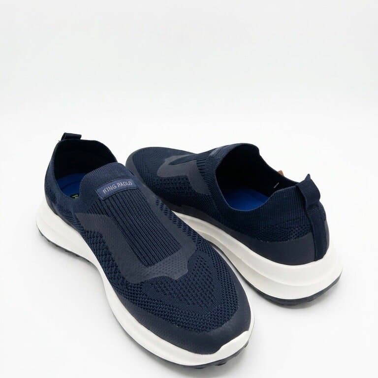 KING PAOLO Men's Suede Shoes - Navy Blue (44) 3