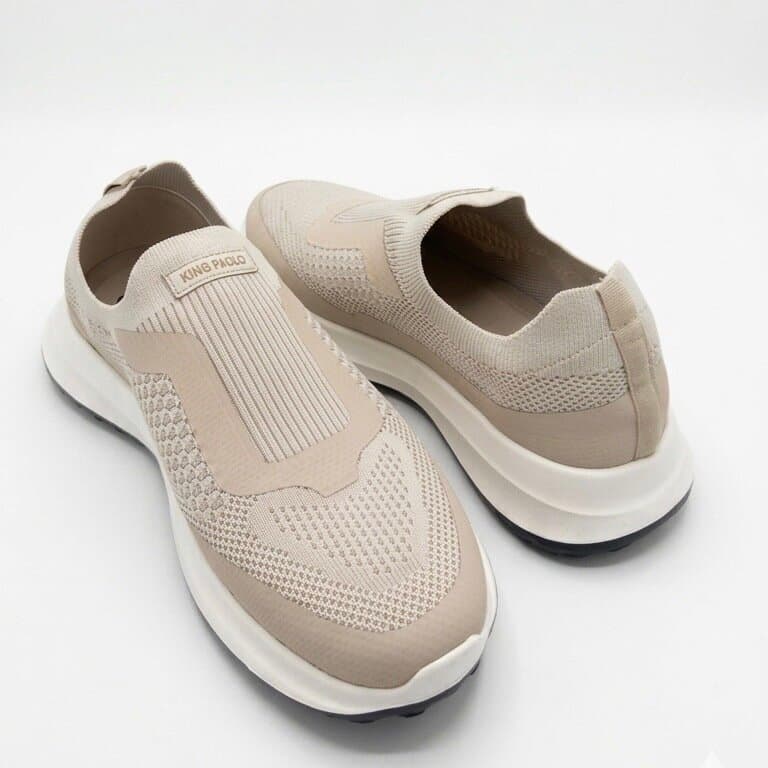 KING PAOLO Men's Suede Shoes - Cream (44) 3