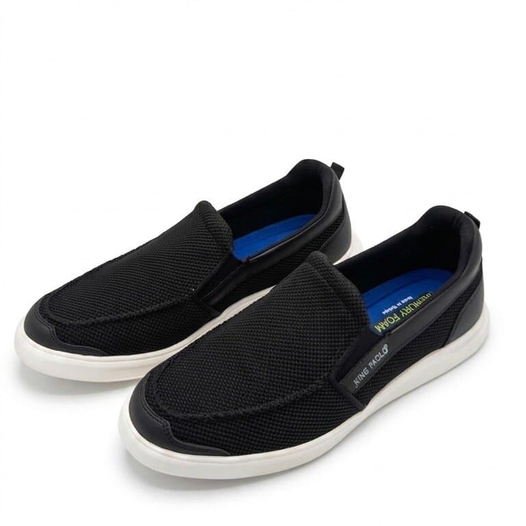 KING PAOLO Men's Suede Shoes - Black (44) 1