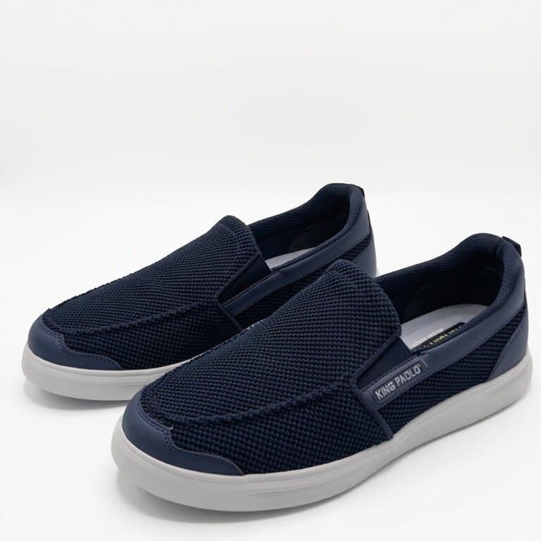 KING PAOLO Men's Suede Shoes - Navy Blue (44) 1