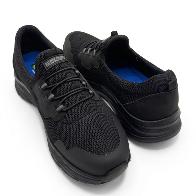 KING PAOLO Men's Suede Shoes - Black (44) 4