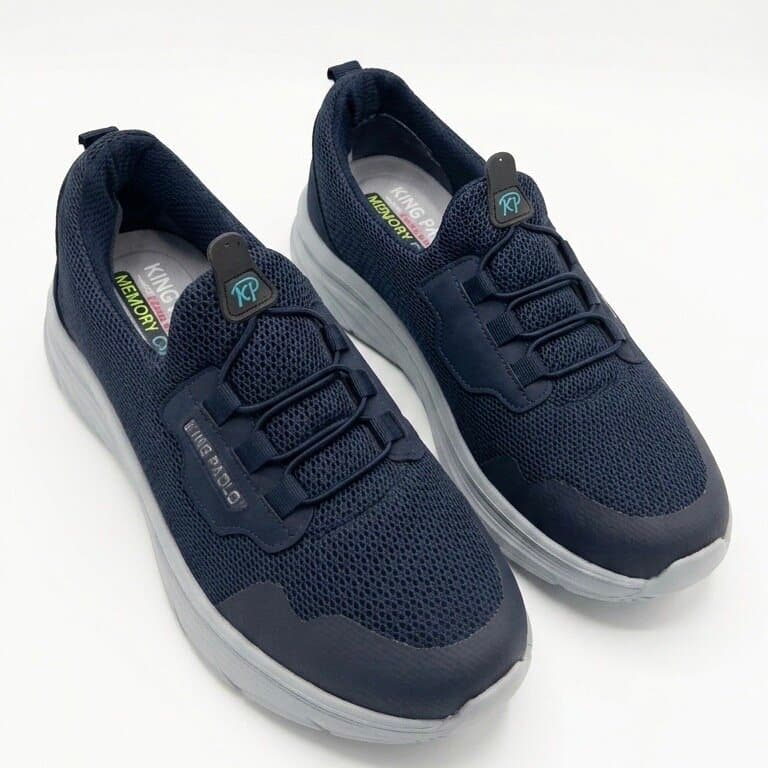 KING PAOLO Men's Suede Shoes - Navy Blue (44) 3