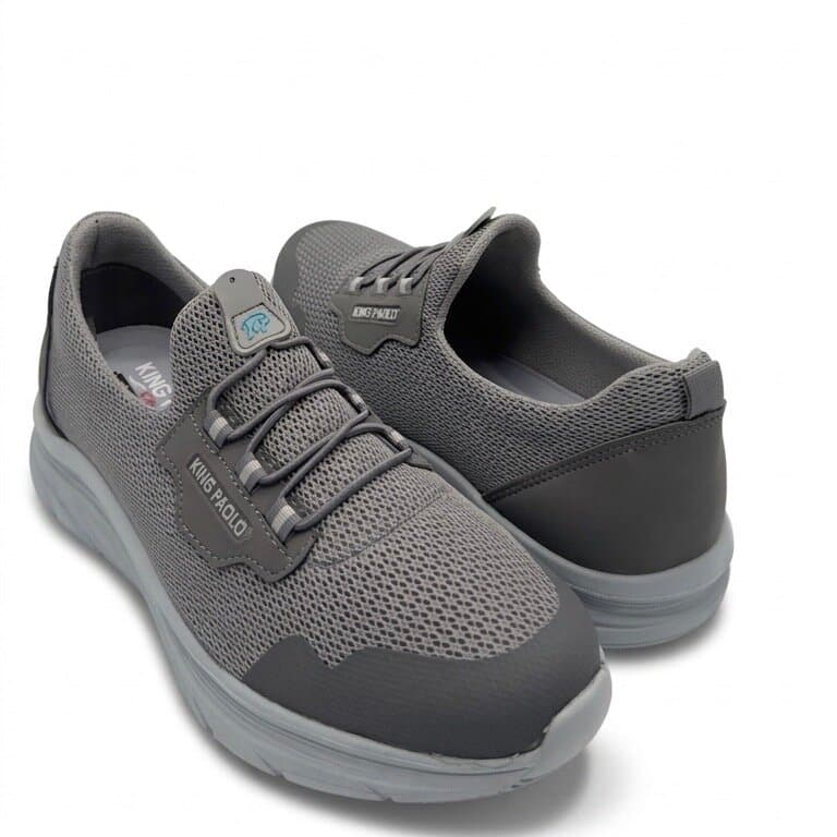 KING PAOLO Men's Suede Shoes - Gray (44) 4