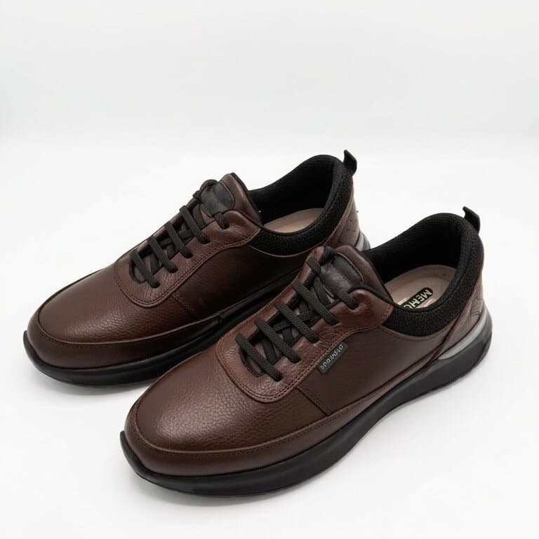 King Paolo Men's Leather Shoes - Dark Brown (44) 1