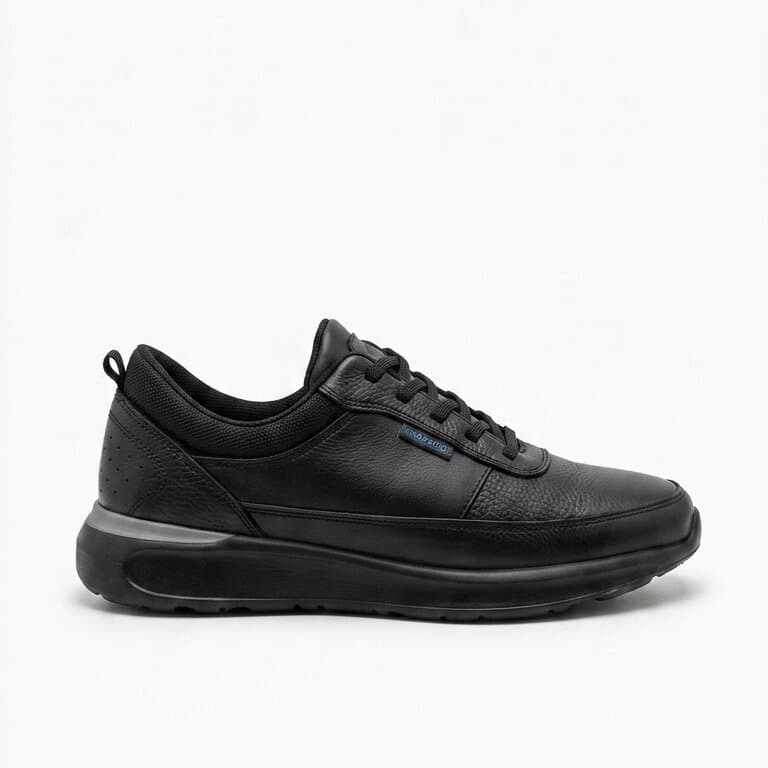 King Paolo Men's Leather Shoes - Black (44) 2
