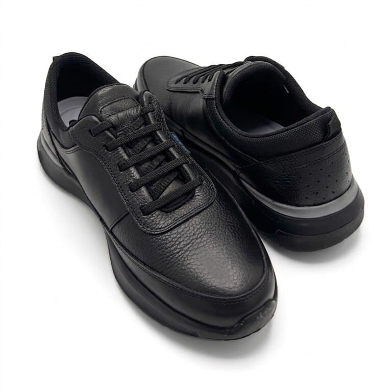 King Paolo Men's Leather Shoes - Black (44) 4