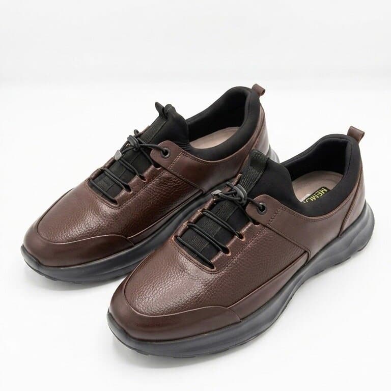 King Paolo Men's Leather Shoes - Dark Brown (44) 1