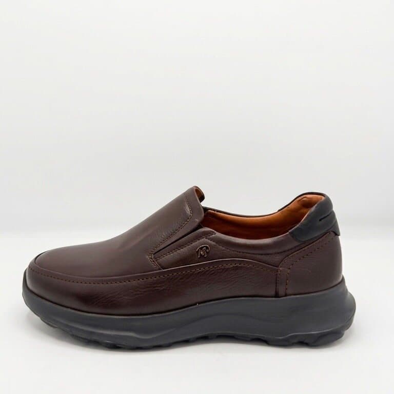 King Paolo Men's Leather Shoes - Dark Brown (44) 2