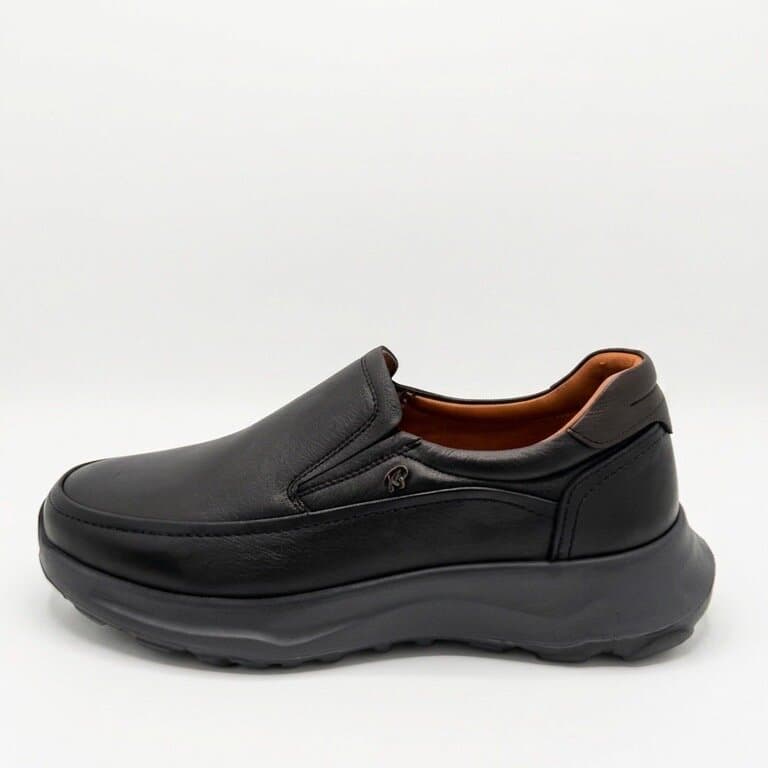 King Paolo Men's Leather Shoes - Black (44) 2